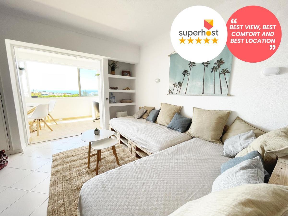 Panoramic Seaview - 2 Bedroom, Main Ave, 15 Min Walk Beach, Workspace Albufeira Exteriér fotografie